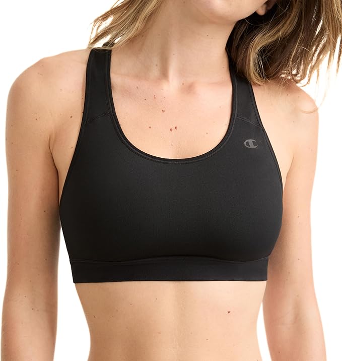 Champion Women's Sports Bra, Compression, Moisture Wicking, High-Impact Sports Bra for Women