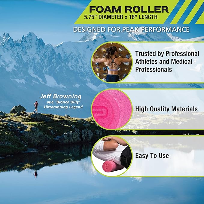 Pro-Tec Athletics Foam Roller, Deep Tissue Massage Roller for Recovery, Therapy, Flexibility, Circulation, and Muscle Release
