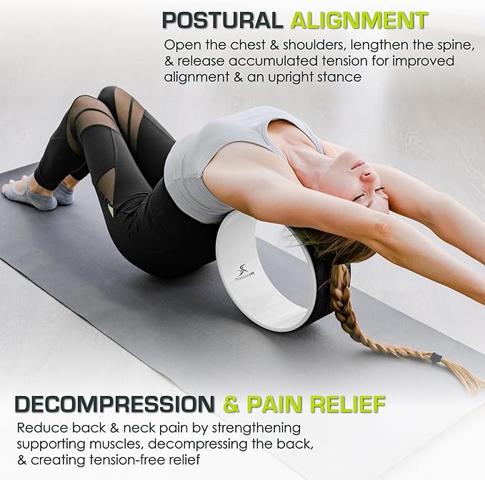 ProsourceFit Yoga Wheel Prop 12” for Improving Yoga Poses, Backbends, Flexibility, Balance, Stretching, Relaxation