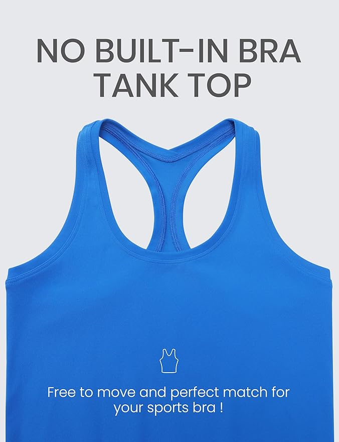 CRZ YOGA Butterluxe Racerback Tank Tops for Women - Yoga Workout Casual Gym Athletic Camisole Tight Sleeveless Shirts