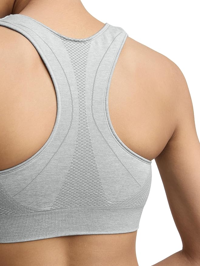Champion Women's Sports Bra, Infinity Racerback, Moderate Support, Seamless Sports Bra for Women