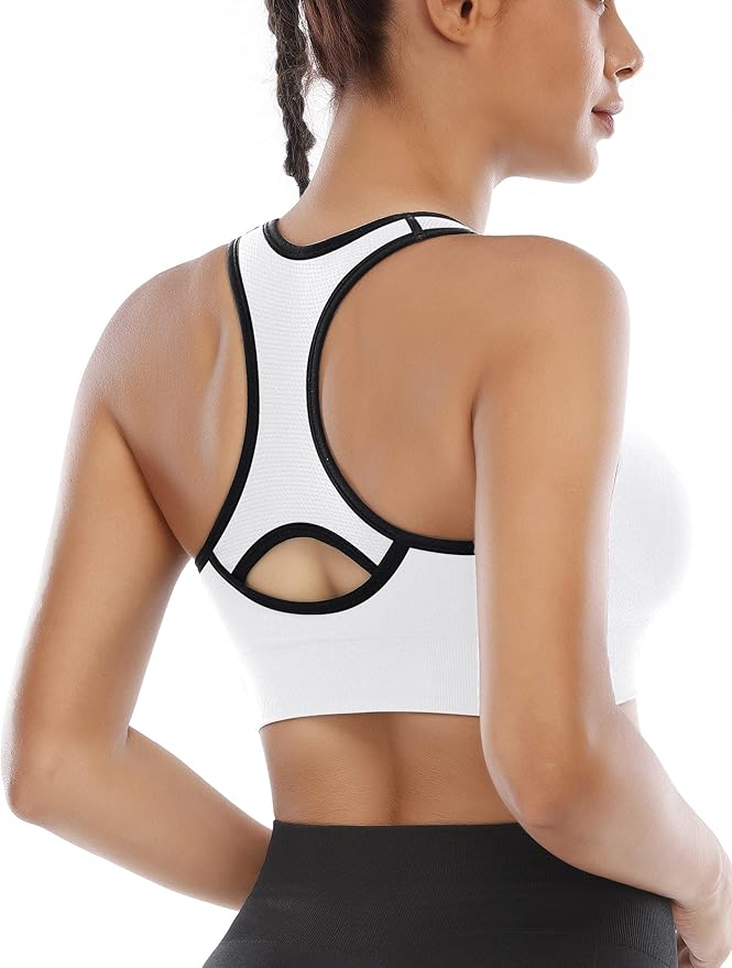 Heathyoga High Impact Sports Bras for Women High Support Padded Sports Bra Pack Racerback Bras for Women Workout Bra Sets