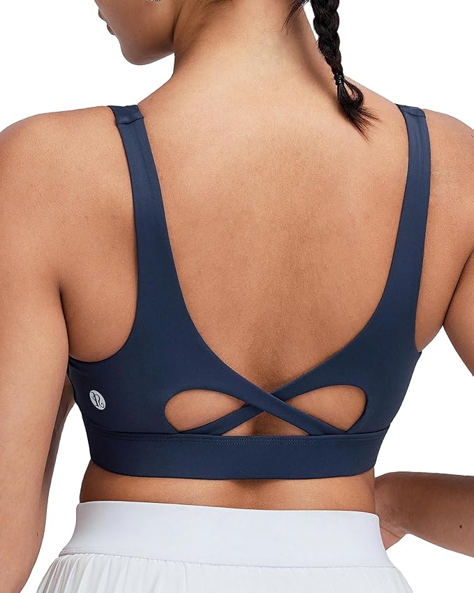 RUNNING GIRL Sports Bra for Women High Support, Molded Cup High Impact Sports Bras with Sewn in Pads Workout Running Bra