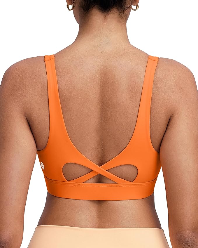 RUNNING GIRL Sports Bra for Women High Support, Molded Cup High Impact Sports Bras with Sewn in Pads Workout Running Bra