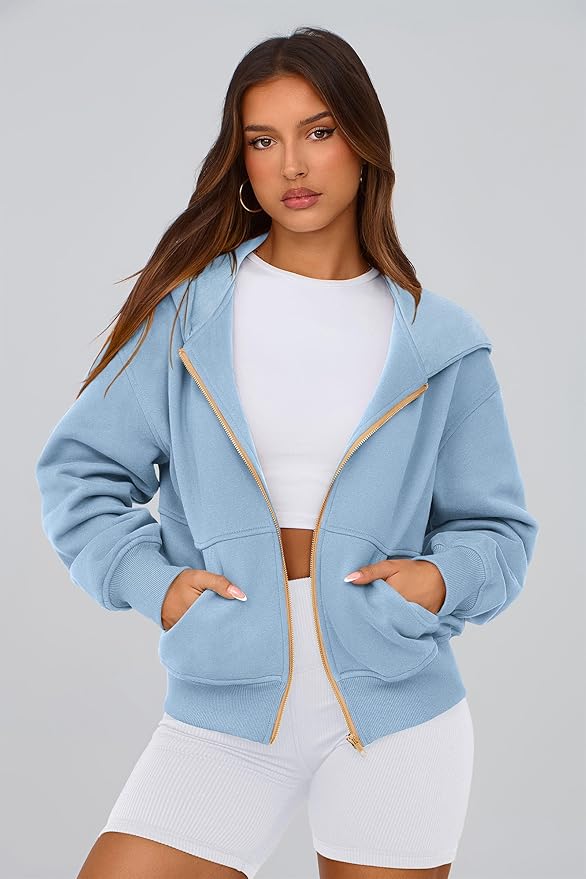 PRETTYGARDEN Hoodies for Women Sweatshirt Zip Up Hoodie Fall Fashion 2026 Trendy Long Sleeve Jackets Winter Clothing Outfits