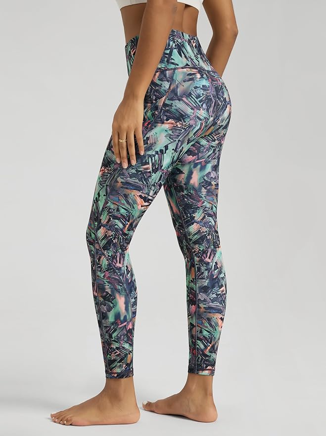 ODODOS Women's High Waisted Yoga Leggings with Pockets, Tummy Control Non See Through Workout Athletic Running Yoga Pants