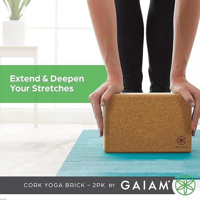 Gaiam Yoga Block - Supportive Latex-Free Eva Foam - Soft Non-Slip Surface with Beveled Edges for Yoga, Pilates, Meditation