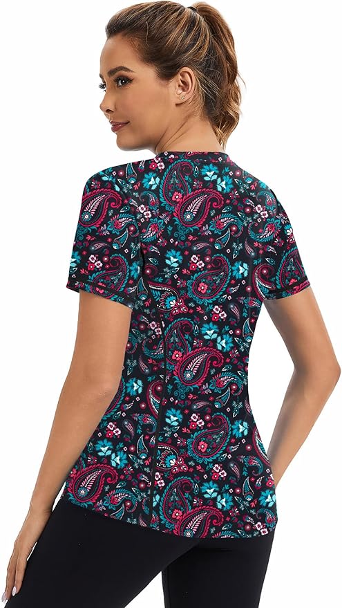 AVOOGUE Women's Short Sleeve Workout Tops Quick Dry Athletic UPF50+ Sun Protection Shirts Gym Hiking Running Yoga Clothes