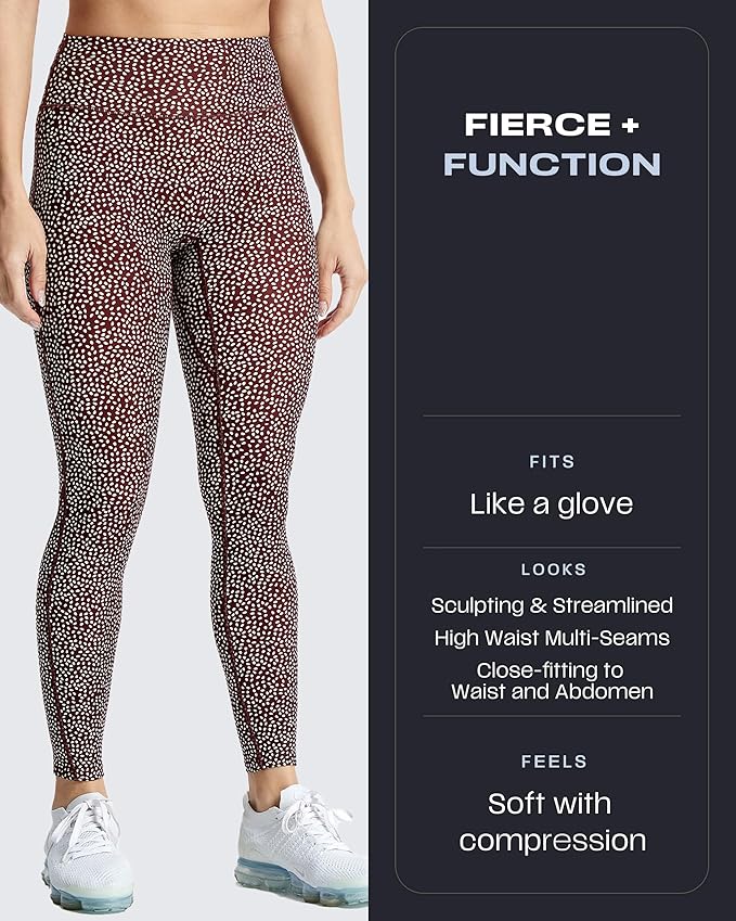 Aoxjox High Waisted Workout Leggings for Women Trinity Yoga Pants 26.5"
