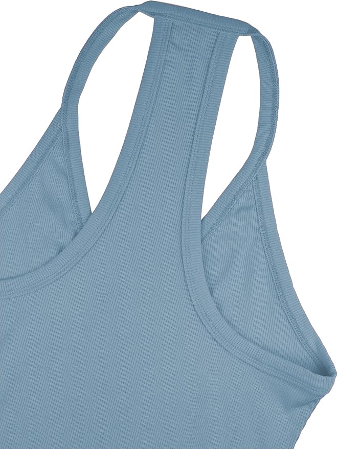 iGENJUN Workout Tops for Women Racerback Basic Tank Summer 2026 Camisole V Neck Slim Fit Ribbed Sleeveless