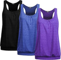 Beyove 3 Pack Banded Bottom Workout Tops for Women Tummy Flattering Yoga Tank Tops Plus Size Racerback Athletic Gym Shirts