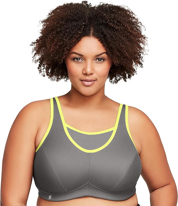Full Figure Plus Size No-Bounce Camisole Sports Bra Wirefree #1066