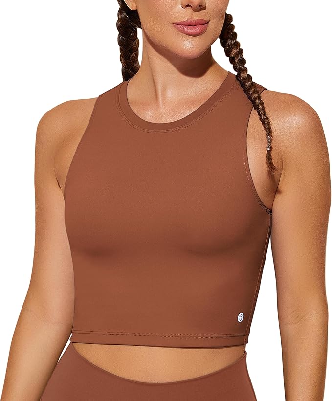 Natural Feelings Nudi Sports Bras for Women Removable Padded Yoga Tank Tops Sleeveless Fitness Workout Crop Tops