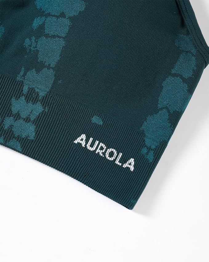 AUROLA Serpent Seamless Sports Bras for Women,Backless Padded Strappy Workout Gym Yoga Crop Tops