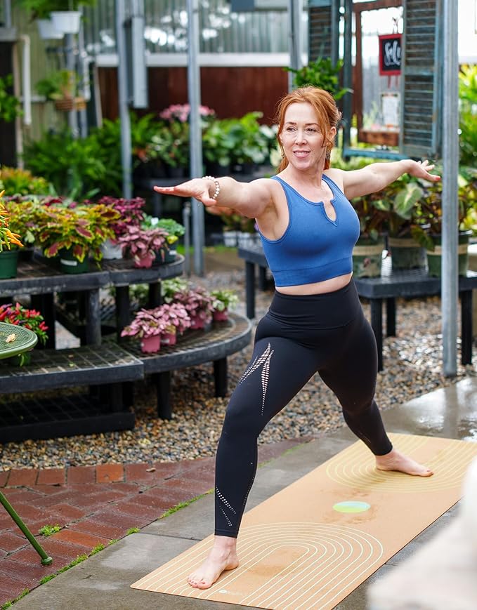 YOGA DESIGN LAB | The Cork Yoga Mat | Eco Luxury | Ideal for Hot Yoga, Power, Bikram, Ashtanga, Sweaty Workouts | Studio Quality | Includes Carrying Strap!