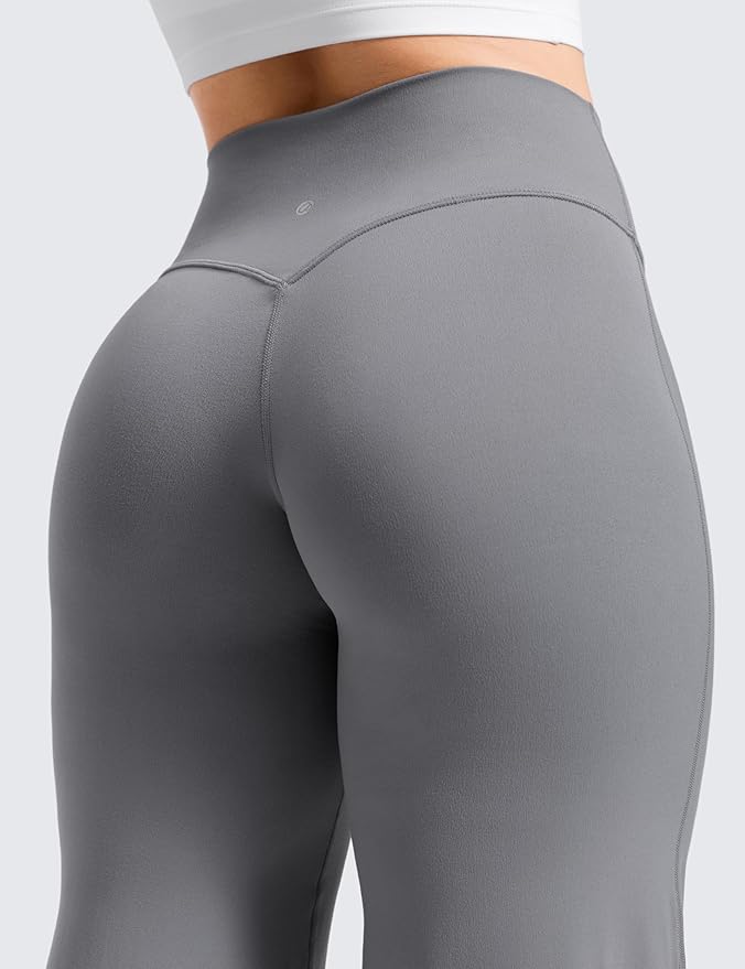 CRZ YOGA Softretch No Front Seam Wide Leg Pants 28''/ 30''/ 32" for Women - High Waist Yoga Lounge Buttery Soft Comfy Casual