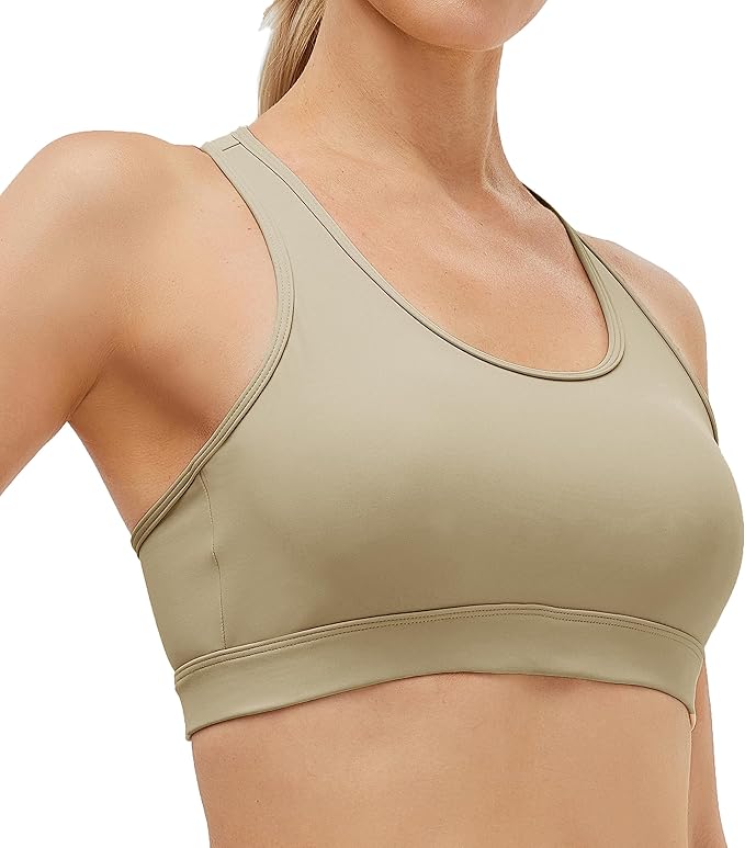 Oalka Women's Racerback Sports Fitness Support Workout Running Bras