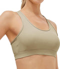 Oalka Women's Racerback Sports Fitness Support Workout Running Bras