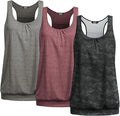 Beyove 3 Pack Banded Bottom Workout Tops for Women Tummy Flattering Yoga Tank Tops Plus Size Racerback Athletic Gym Shirts