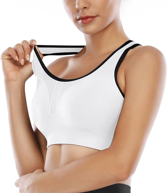 Heathyoga High Impact Sports Bras for Women High Support Padded Sports Bra Pack Racerback Bras for Women Workout Bra Sets