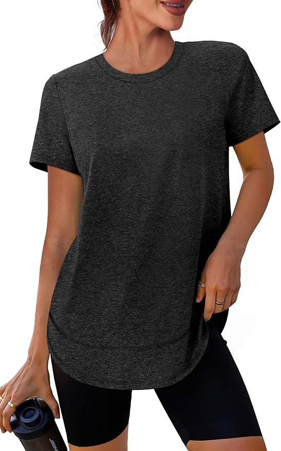 XIEERDUO Womens Workout Tops Short Sleeve Shirts Quick Dry Outfits for Hiking Running S-3XL