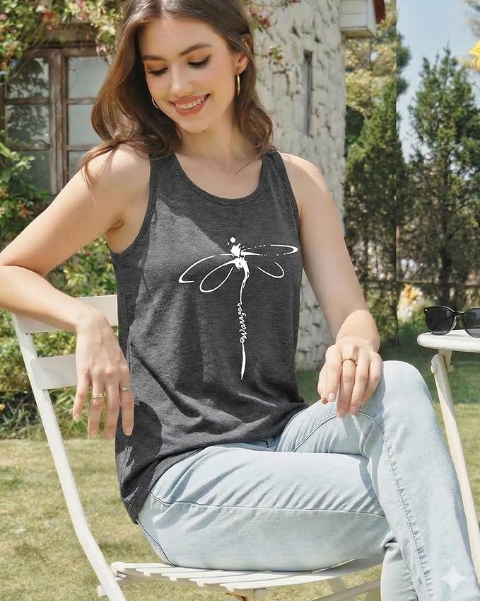 JILUVIN Tank Tops for Women Racerback Summer Sleeveless Casual Graphic Basic Top Shirts 2026