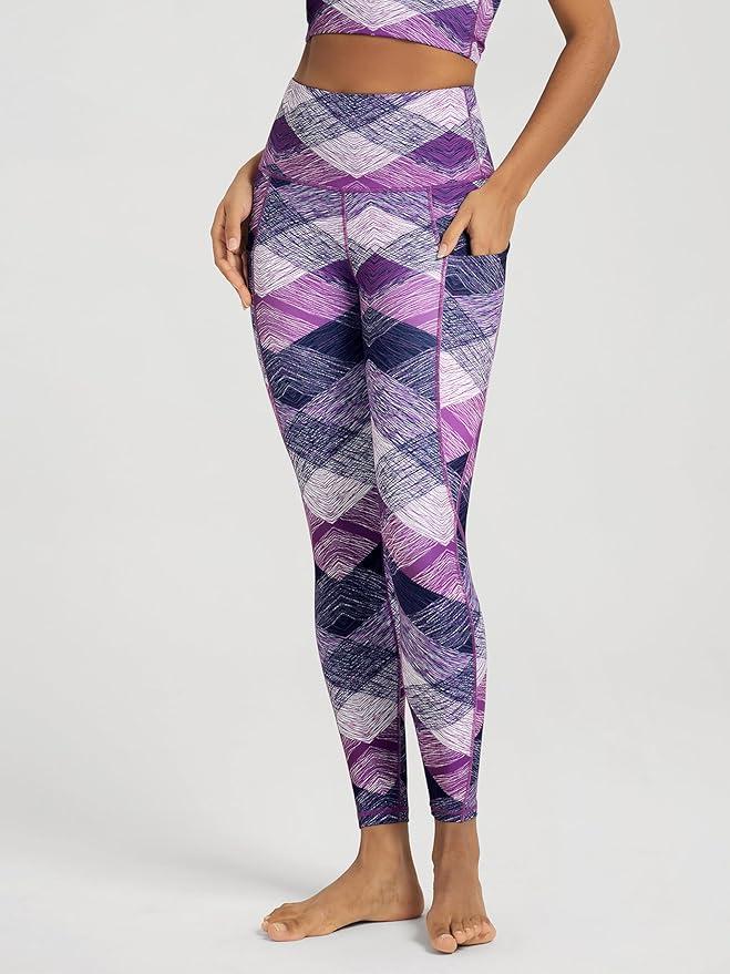 ODODOS Women's High Waisted Yoga Leggings with Pockets, Tummy Control Non See Through Workout Athletic Running Yoga Pants