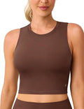 Natural Feelings Nudi Sports Bras for Women Removable Padded Yoga Tank Tops Sleeveless Fitness Workout Crop Tops