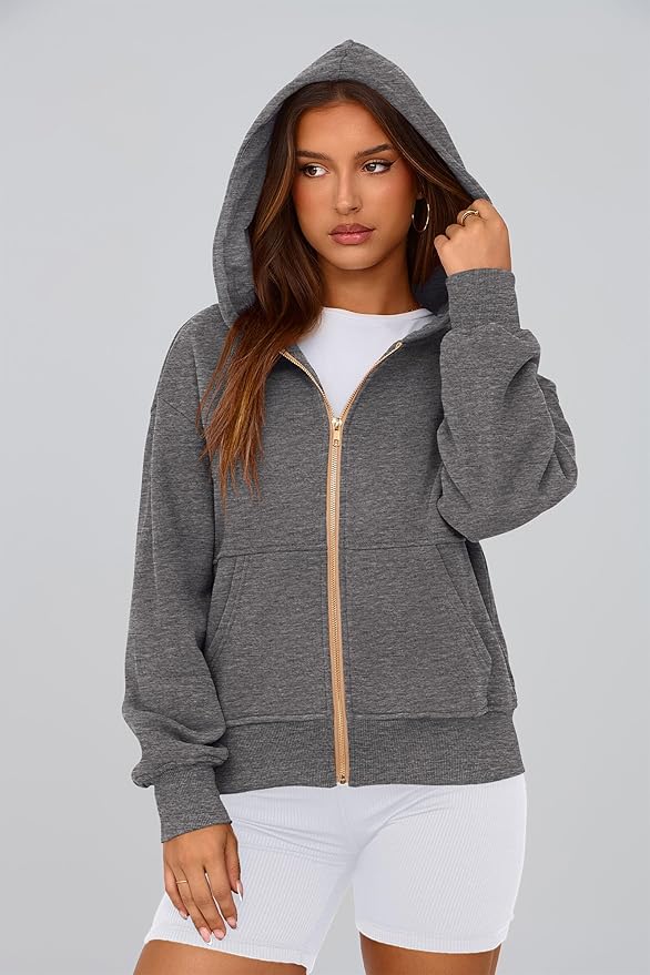 PRETTYGARDEN Hoodies for Women Sweatshirt Zip Up Hoodie Fall Fashion 2026 Trendy Long Sleeve Jackets Winter Clothing Outfits
