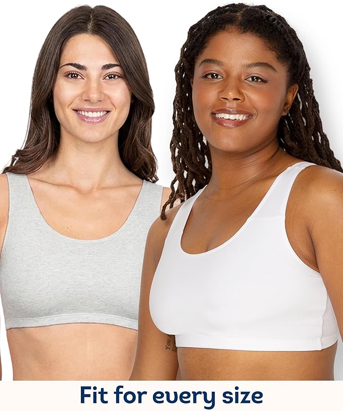 Fruit of the Loom Women's Built Up Tank Style Sports Bra Value Pack