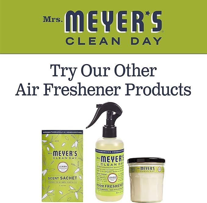 Mrs. Meyer's Air Freshener, Lemon Verbena, Spray | Non-Aerosol | Essential Oils | 8 fl. oz | Pack of 2