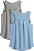 PINSPARK Workout Tops for Women Racerback Tank Tops Sleeveless Athletic Running Shirts Lightweight Yoga Gym Tank,2 Pack S-3XL