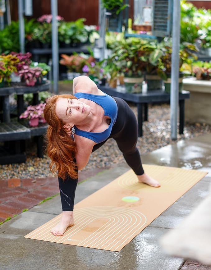 YOGA DESIGN LAB | The Cork Yoga Mat | Eco Luxury | Ideal for Hot Yoga, Power, Bikram, Ashtanga, Sweaty Workouts | Studio Quality | Includes Carrying Strap!