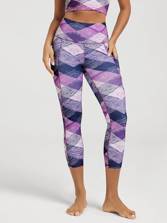 ODODOS Women's High Waisted Yoga Leggings with Pockets, Tummy Control Non See Through Workout Athletic Running Yoga Pants