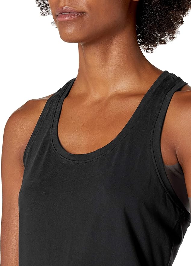 Amazon Essentials Women's Active Quick Dry Tech Stretch Racerback Scoop Neck Tank Top, Multipacks