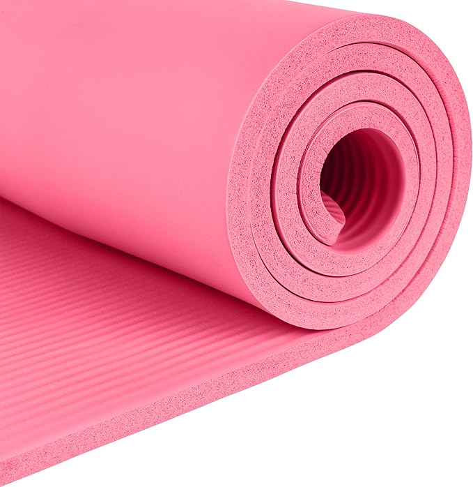 Retrospec Solana Yoga Mat Thick 1/2in Non-Slip Workout Mat with Nylon Strap - 72x24in Exercise Mat for Pilates, Stretching & Fitness - BPA Free, Easy Clean