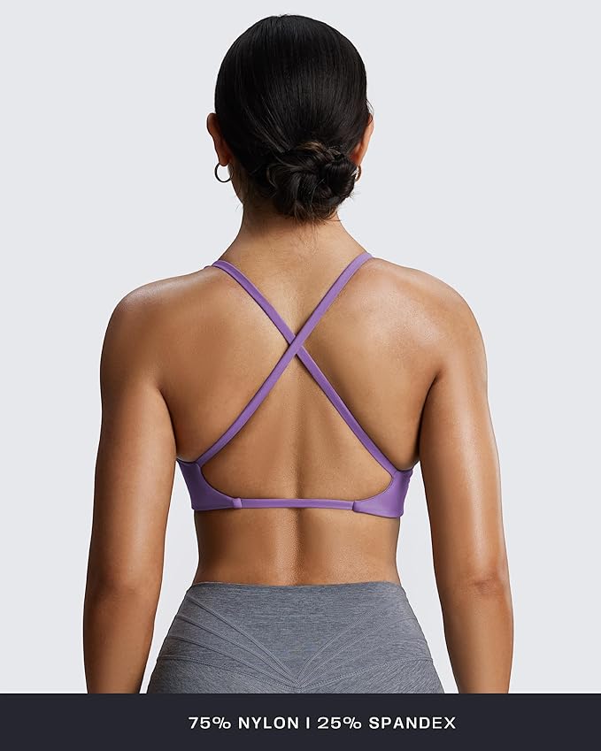 Aoxjox Women's Workout Sports Bras Fitness Metamorph Sienna Twist Bra Yoga Crop Tank