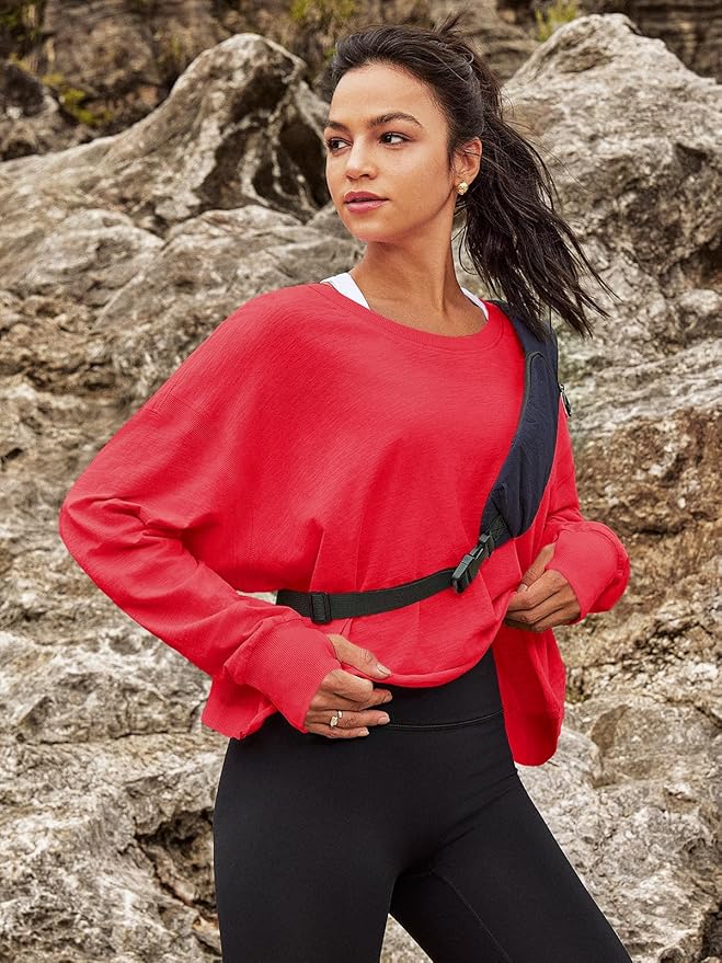 Panadila Womens Open Back Workout Top Long Sleeve Athletic Shirts Casual Crop Running Tee Y2k Yoga
