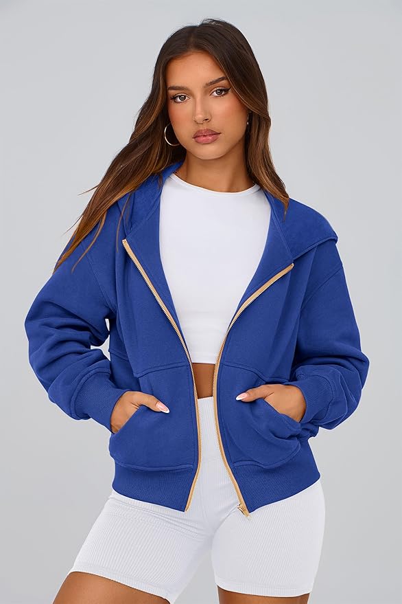 PRETTYGARDEN Hoodies for Women Sweatshirt Zip Up Hoodie Fall Fashion 2026 Trendy Long Sleeve Jackets Winter Clothing Outfits