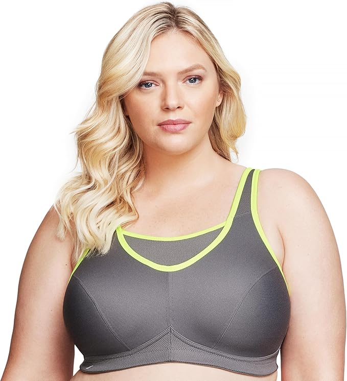 Full Figure Plus Size No-Bounce Camisole Sports Bra Wirefree #1066