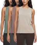 ODODOS 3-Pack Loose Tank Tops for Women Sleeveless Gym Athletic Workout Tops Yoga Shirts
