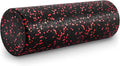 ProsourceFit High Density Foam Rollers 18 - inches long, Firm Full Body Athletic Massage Tool for Back Stretching, Yoga, Pilates, Post Workout Muscle Recuperation, Black/Red