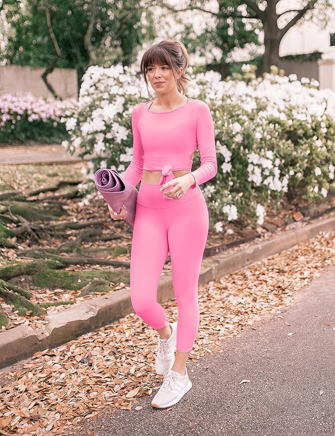 High Waisted Leggings for Women - No Front Seam Tummy Control Yoga Pants for Workout Running No See Through