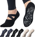 CoolMate Pilates Socks with Grips for Women, Yoga Socks, Crew Non Slip Women for Barre, Pilates Gifts for Women