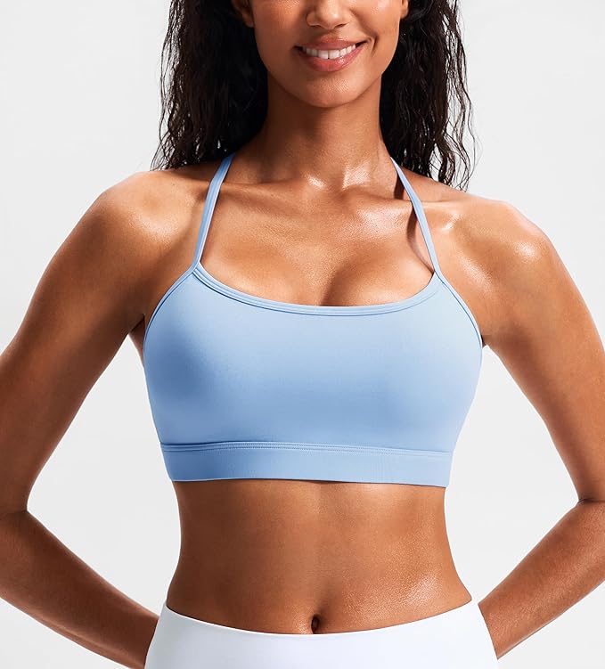 JOYSPELS Comfy Racerback Sports Bras for Women with Removable Pads Luxury Dupe for Workout & Daily Use, A-C Cups