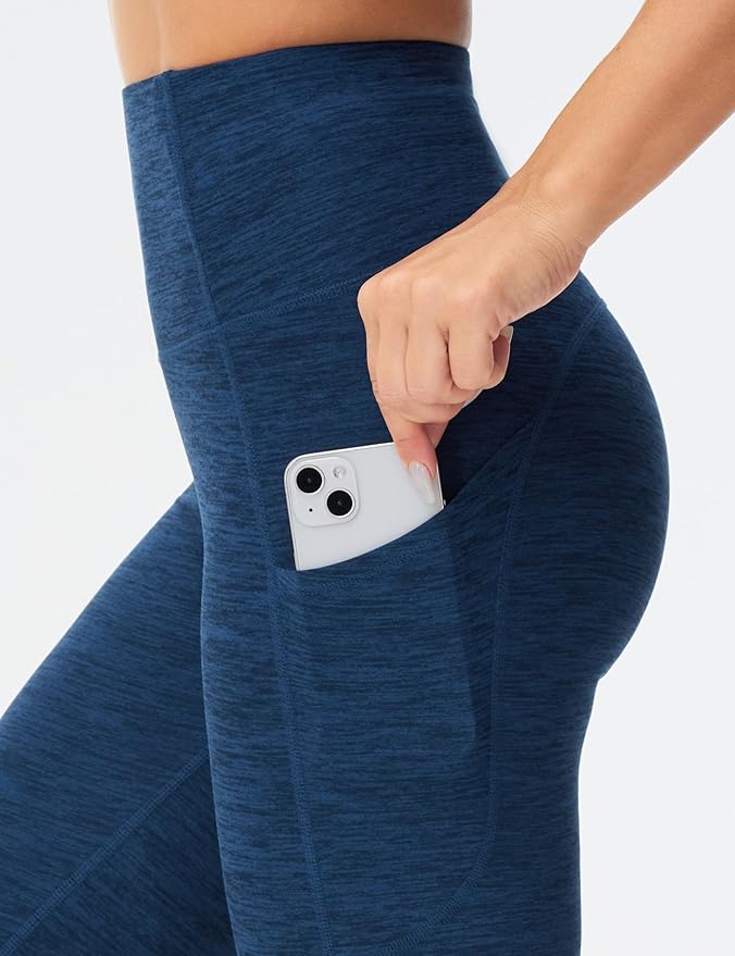THE GYM PEOPLE Thick High Waist Yoga Pants with Pockets, Tummy Control Workout Running Yoga Leggings for Women
