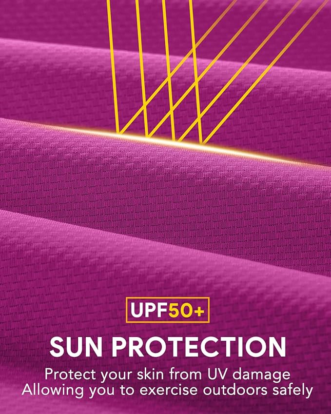 We1Fit Women's UPF 50+ Sun Protection Jacket Hoodie Sun Shirts Hiking Running Athletic Shirt