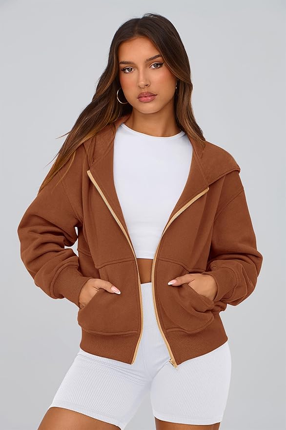 PRETTYGARDEN Hoodies for Women Sweatshirt Zip Up Hoodie Fall Fashion 2026 Trendy Long Sleeve Jackets Winter Clothing Outfits