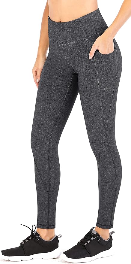 Heathyoga Leggings with Pockets for Women Tummy Control High Waisted Yoga Pants Women Compression Workout Leggings