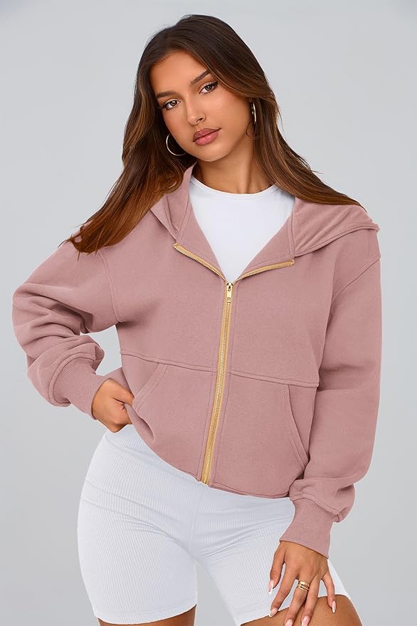 PRETTYGARDEN Hoodies for Women Sweatshirt Zip Up Hoodie Fall Fashion 2026 Trendy Long Sleeve Jackets Winter Clothing Outfits